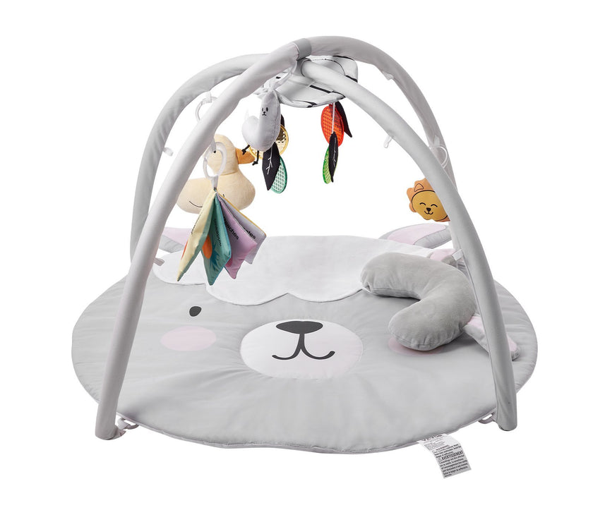 Baby Play Gym Mat Tummy Time Activity Mat With 5 Sensory Toys