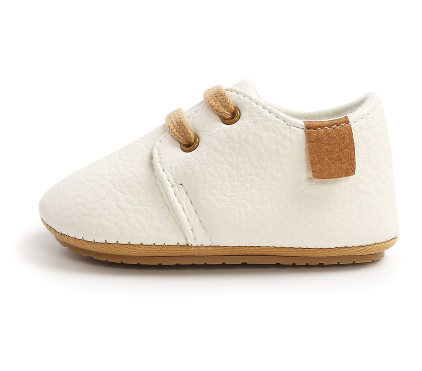Luxury Soft Leather Baby Moccasins Shoes Newborn Rubber Sole First Walkers Boys Toddler Shoes