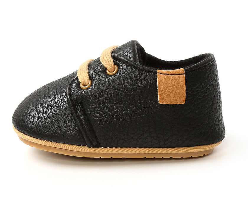 Luxury Soft Leather Baby Moccasins Shoes Newborn Rubber Sole First Walkers Boys Toddler Shoes