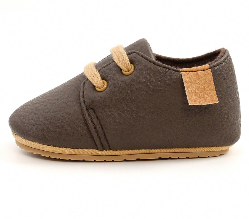 Luxury Soft Leather Baby Moccasins Shoes Newborn Rubber Sole First Walkers Boys Toddler Shoes