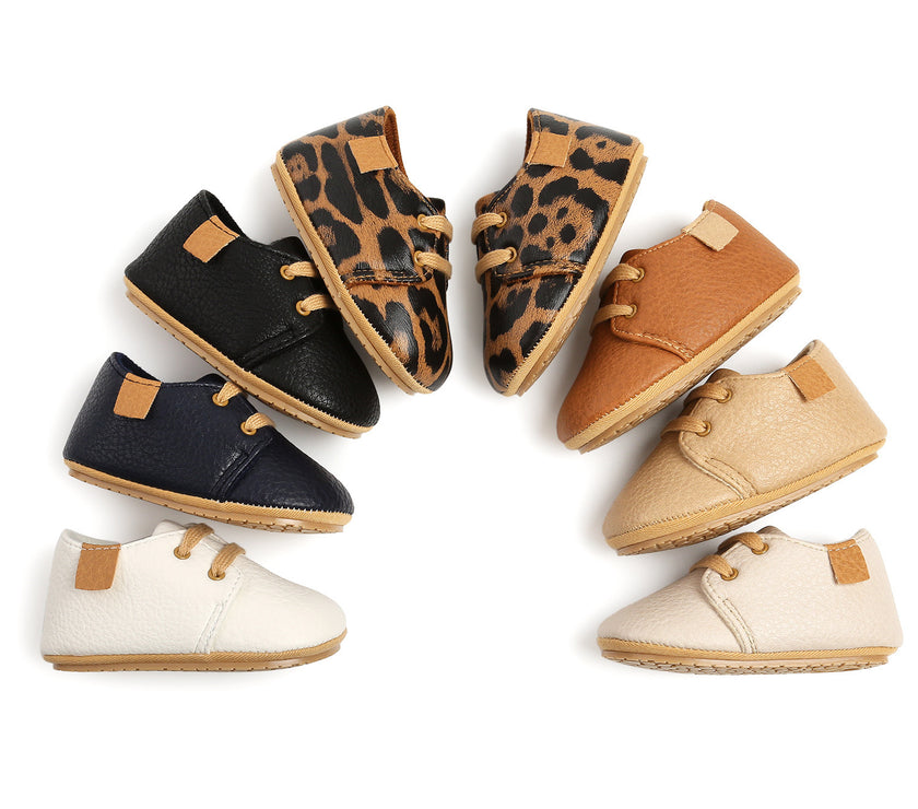 Luxury Soft Leather Baby Moccasins Shoes Newborn Rubber Sole First Walkers Boys Toddler Shoes