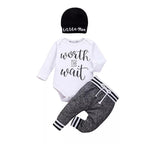 US Newborn Baby Boy Girl Tops Romper Bodysuit Jumpsuit Pants Outfits Clothes Set