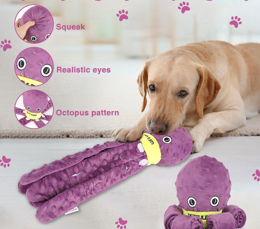 Dog Snuffle Toy Dog Plush Octopus Toys, Dog Puzzle Games Interactive Puppy Toys Chew Toys Slow Feeding Games