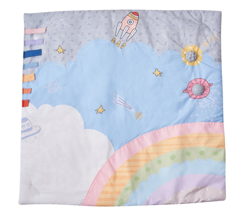Baby Play Gym Mat Tummy Time Activity Mat With 6 Sensory Toys