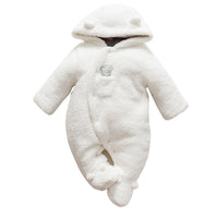 Baby clothes lamb winter cotton padded clothes baby newborn baby skin thickening climb Siamese clothes cotton