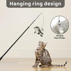 PROKEl Pet Toys, Cat Catnip Toys FlappingSquirrel, Rechargeable Touch Activated KittenToys, Lifelike Interactive Cats Toy Indoor, CatKicker Plush Toys For All Breeds Universalinteractive Toy Cat Toys