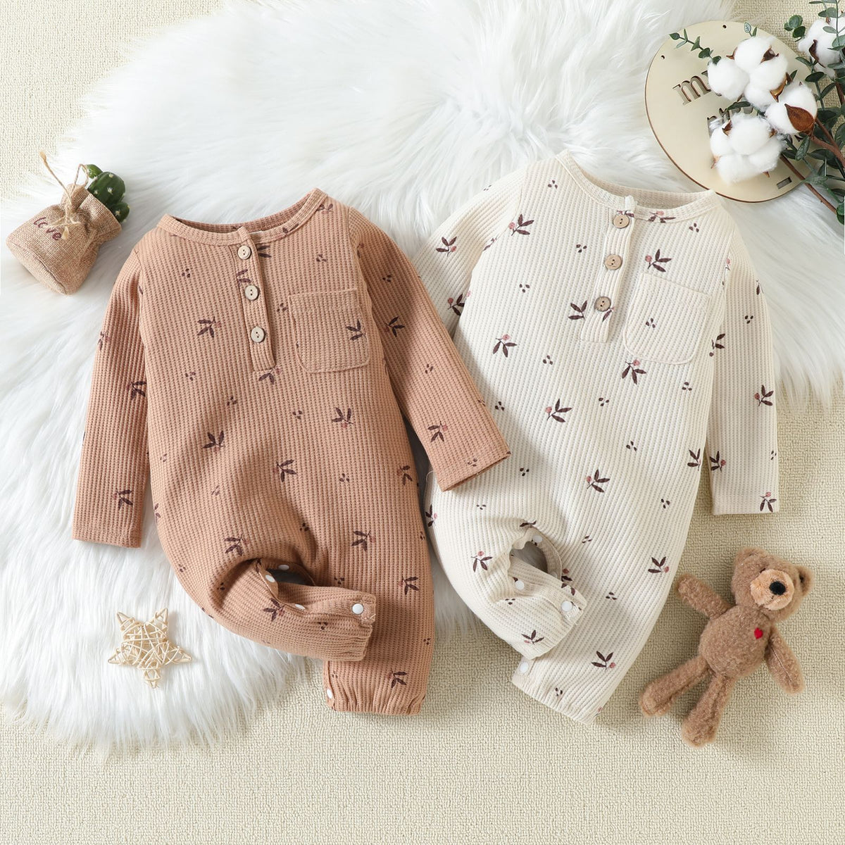 Baby Boys And Girls Floral One-piece