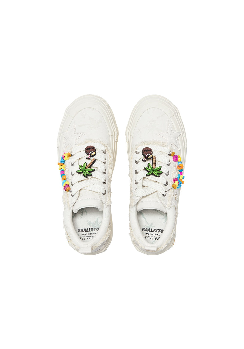 KAALIXTO--Retro Star Sneakers-West Lake Longjing Tea - Unisex