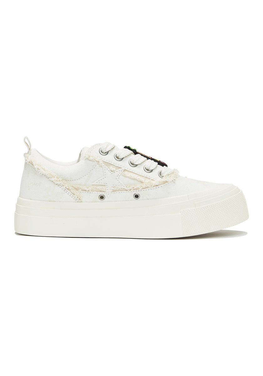 KAALIXTO--Retro Star Sneakers-West Lake Longjing Tea - Unisex