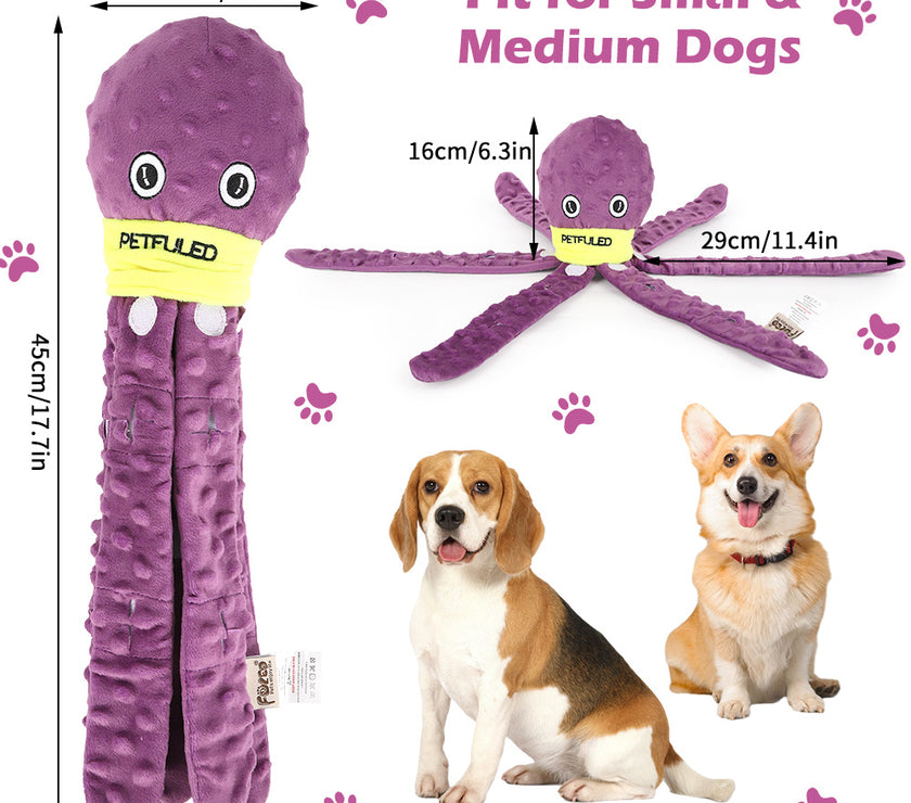 Dog Snuffle Toy Dog Plush Octopus Toys, Dog Puzzle Games Interactive Puppy Toys Chew Toys Slow Feeding Games