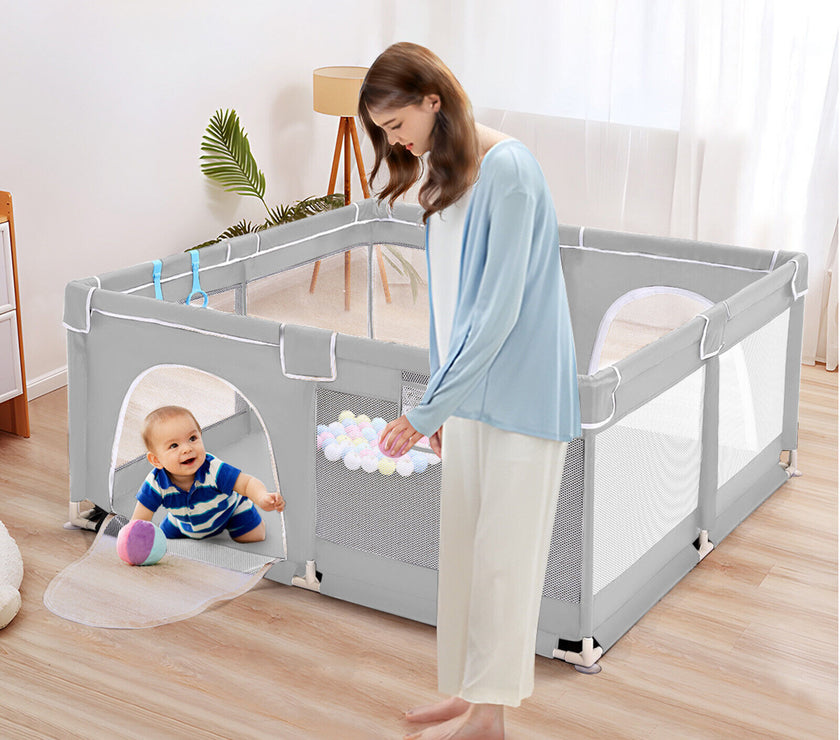 Baby Playpen With Mat Activity Centre Indoor Outdoor Baby Fence Toddlers Babies