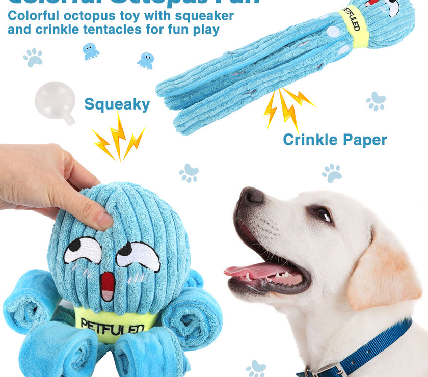 Dog Snuffle Toy Dog Plush Octopus Toys, Dog Puzzle Games Interactive Puppy Toys Chew Toys Slow Feeding Games