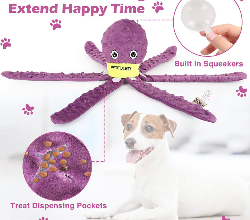 Dog Snuffle Toy Dog Plush Octopus Toys, Dog Puzzle Games Interactive Puppy Toys Chew Toys Slow Feeding Games