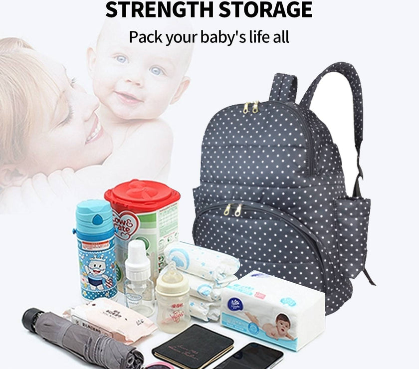 3Pcs Mummy Changing Bag Set Multifunctional Maternity Baby Nappy Diaper Backpack