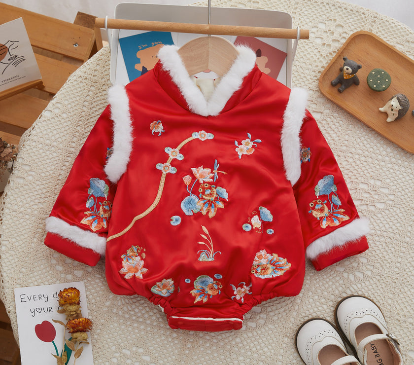 Onesie Winter Baby Triangle Rompers Baby Girl Jumpsuit